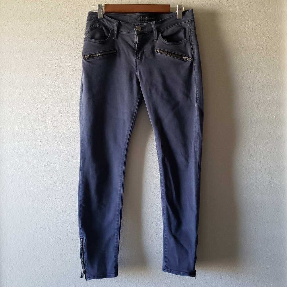 Rock & Republic Kashmeire Black Jeans Women's Zippered Pockets Denim Modern - 8M